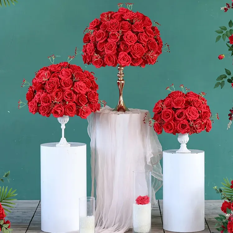 Floral Accents — Extra florals worked through the setup, filling gaps and softening every edge