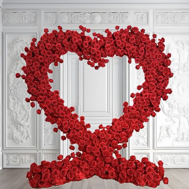 Red-heart-flower-arch-rental-San-Francisco-Bay-Area 2