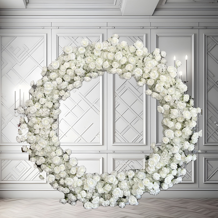 White circle flower arch rental White circle flower arch rental