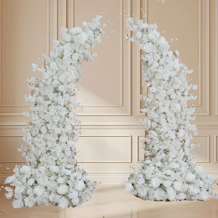 White half floral archway