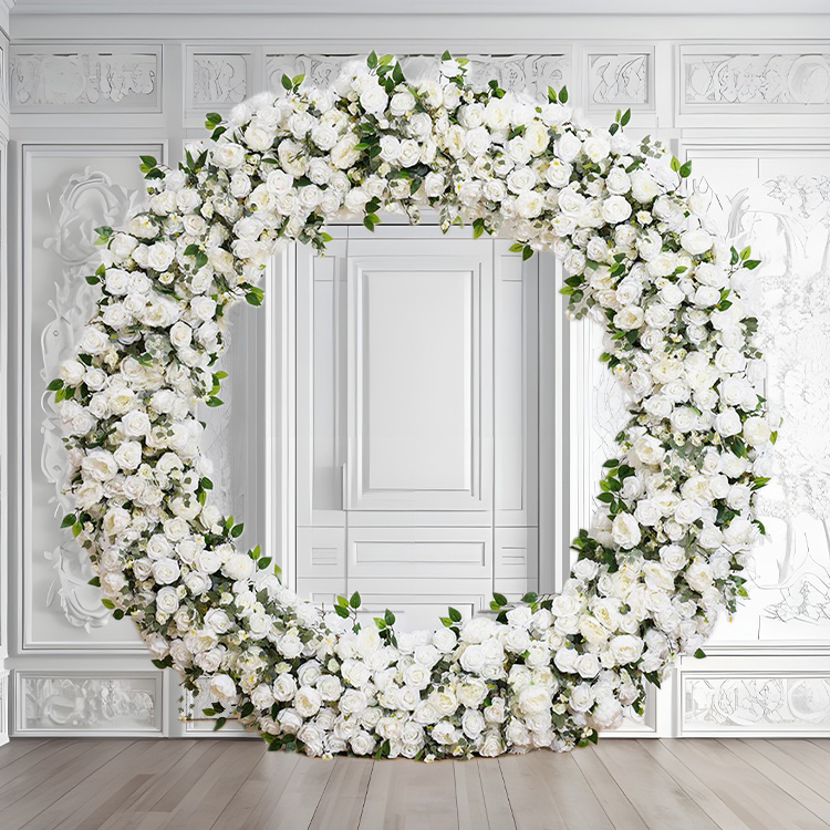 green and white archway rental